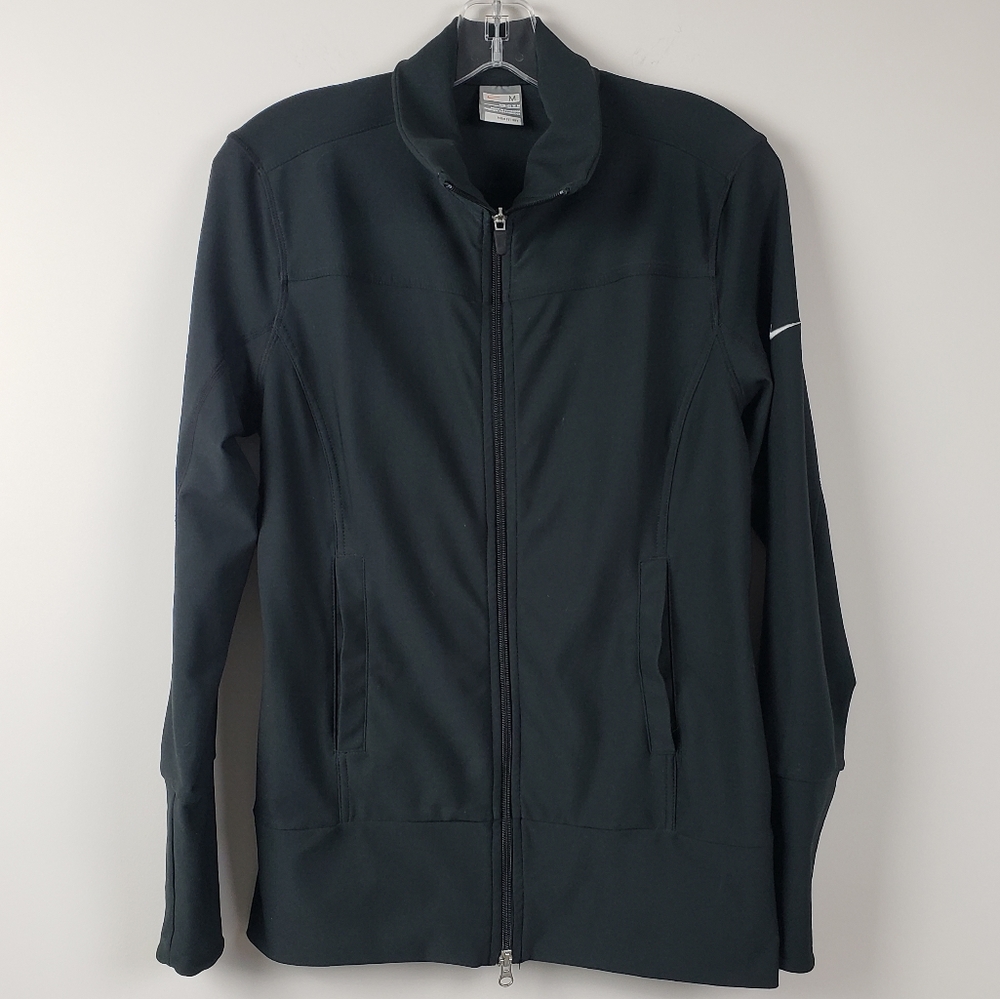 Nike Dri-Fit Zipup Jacket Size Medium Black